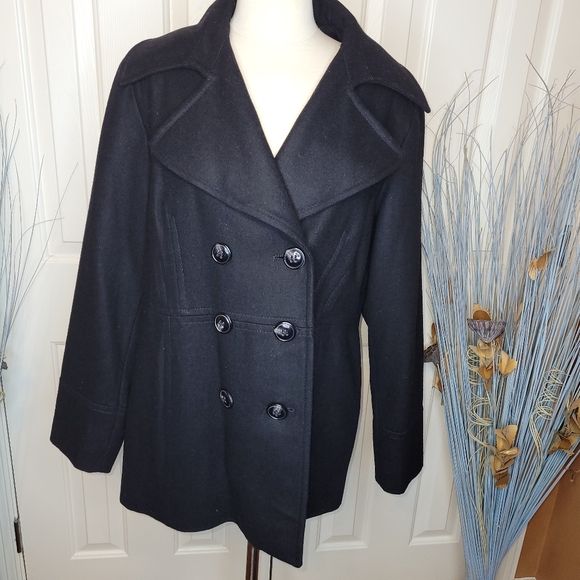 London Fog peacoat size XL, blk women's - Picture 4 of 10